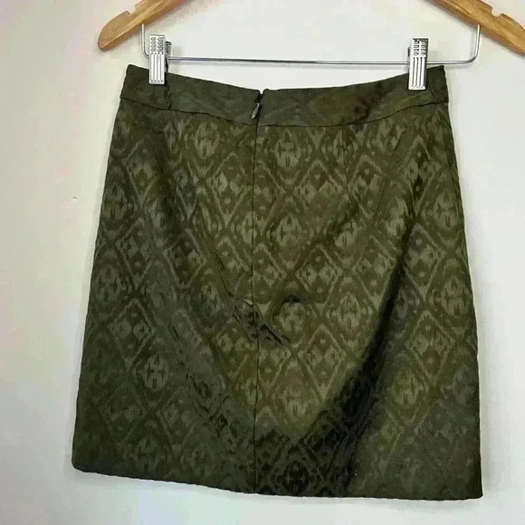 Banana Republic Women’s Olive Green Textured Mini Preppy Prep Cotton Skirt 0 - Picture 6 of 10